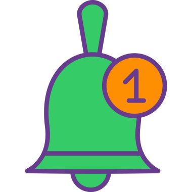 Zil. Web simgesi basit illüstrasyon