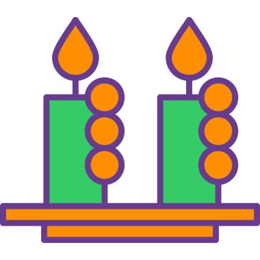 Mumlar. Web simgesi vektör illüstrasyonu