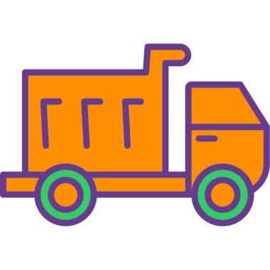 Kamyon. Web simgesi basit illüstrasyon