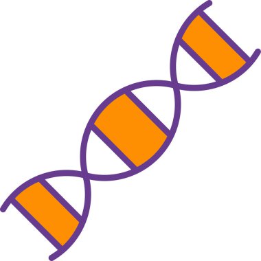 DNA molekül ikonu. DNA vektör çizelgesi. Beyaz arkaplanda web ve mobil tasarım sembolü