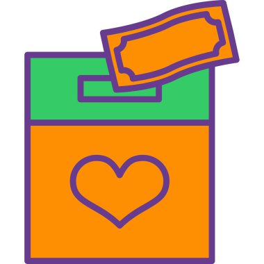 Kutu. Web simgesi basit illüstrasyon