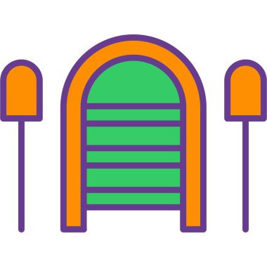 çit vektör simgesi modern basit illüstrasyon