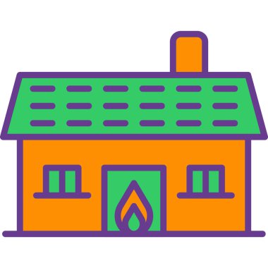 İtfaiye. Web simgesi basit illüstrasyon