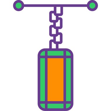 Bir zincir simgesinin vektör illüstrasyonu