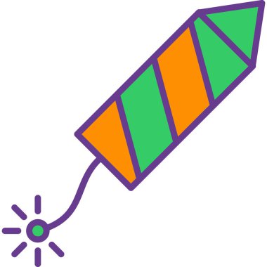 Roket. Web simgesi basit illüstrasyon