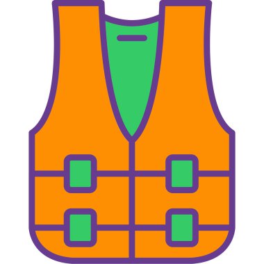 Yelek ağ simgesi basit illüstrasyon