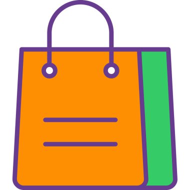 çanta çanta alışveriş simgesi dosya ana hatları biçiminde