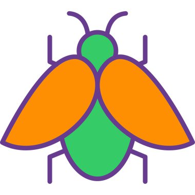 Böcek. Web simgesi basit illüstrasyon