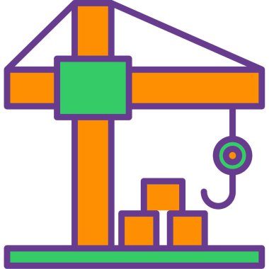 vinç simgesi vektör illüstrasyonu