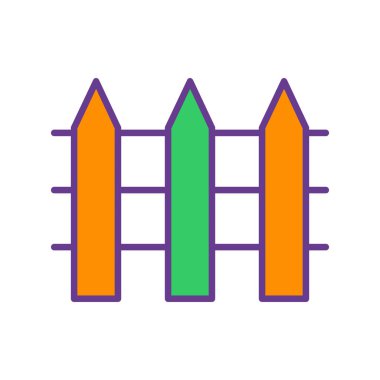 Çit. Web simgesi basit illüstrasyon