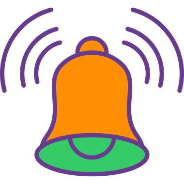 Zil. Web simgesi vektör illüstrasyonu