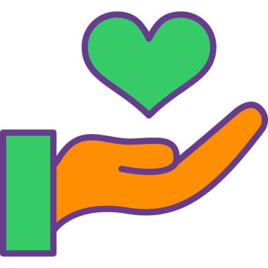 yardım elleri simgeye yardım eder