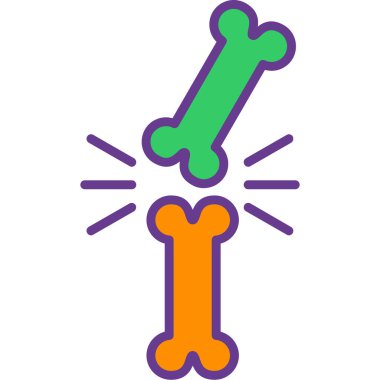 Kemik. Web simgesi basit illüstrasyon
