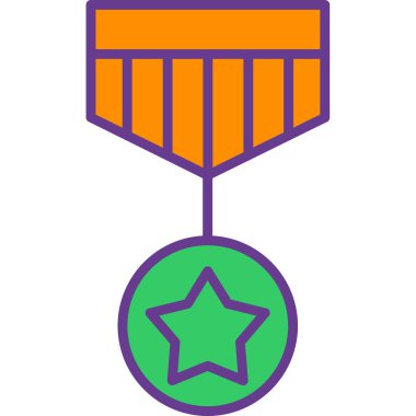 Madalya. Web simgesi basit illüstrasyon