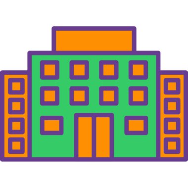 Okul binası. Basit tasarım