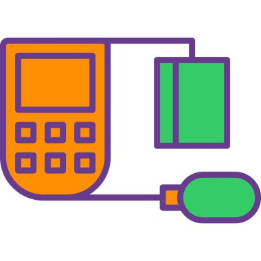 elektronik hesap makinesi simge vektör çizim