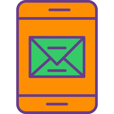 Cep telefonu. Web simgesi vektör illüstrasyonu