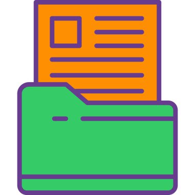 Dosya. Web simgesi basit illüstrasyon