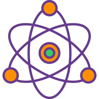 Atom simgesi. Web simgesi basit illüstrasyon