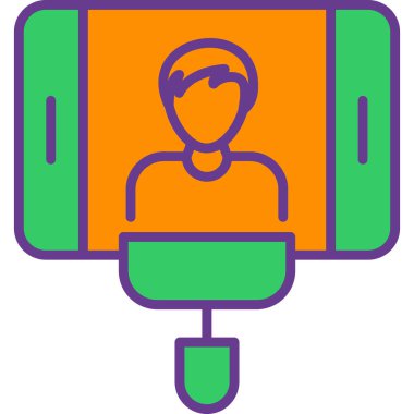 Dizüstü bilgisayarı olan bir adamın vektör çizimi