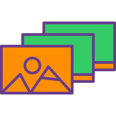 Fotoğraf makinesi simgesinin vektör illüstrasyonu