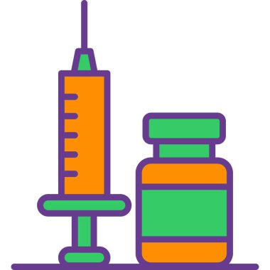 Şırınga web simgesi vektör çizimi