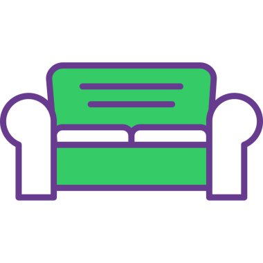 Kanepe. Web simgesi basit illüstrasyon