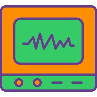 Radyo. Web simgesi basit illüstrasyon
