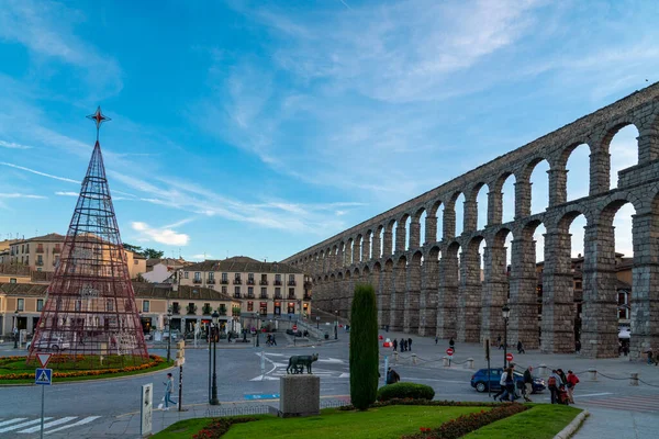 Segovia Espanha Novembro 2022 Centro Cidade Segóvia Preparado Para Celebração — Fotografia de Stock