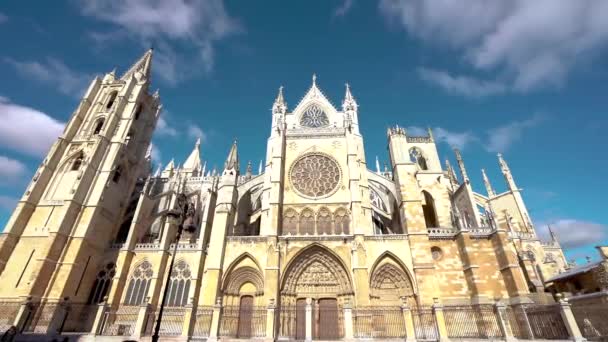 Espectacular Catedral León Catedral Santa Mara Regla Len Una Iglesia — Vídeos de Stock