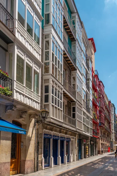 Hermosas Calles Ciudad Europea Bilbao Situada Norte Span Ciudad Más — Foto de Stock