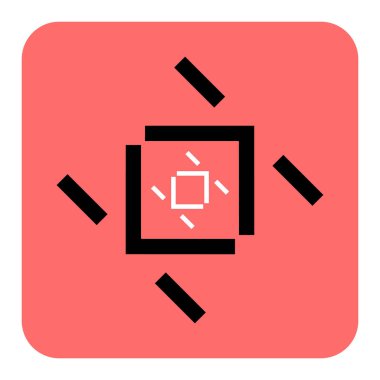 Vector logo. Abstraction. Sign on a pink background. Art design. Figure. Symbol and letter. Vector drawing. Logo. Graphic element. Design. Illustration.