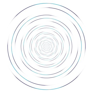 Detaylı dönüş, spiral element. Girdap etkisi. Dairesel, dönen patlama çizgileri. Döner radyal teller. Sarmal, kıvrımlı soyut şekil