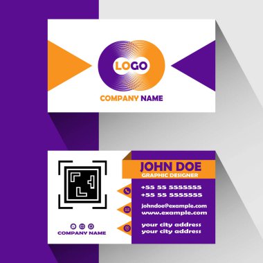 Ticari Kart Şablonu Tasarımı Modern Simge Rengi Basit Kurumsal Kimlik Tasarımı Minimum Zarif Marka Kümesi Vektör Resimlerinde Yaratıcı İletişim Bilgileri Sunumu.