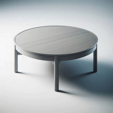 Zarif bir yuvarlak masa pürüzsüz bir zeminde, temiz çizgileri olan modern bir tasarıma sahip zarif bir şekilde oturur. Minimalist estetiği, çeşitli iç mekanları sorunsuzca tamamlıyor..