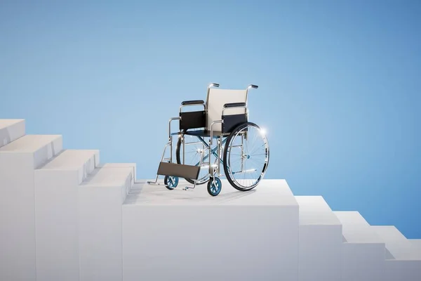 Existen Condiciones Para Circulación Personas Con Discapacidad Silla Ruedas Las —  Fotos de Stock