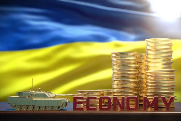 Військово Економічна Допомога Україні Під Час Війни Render — стокове фото