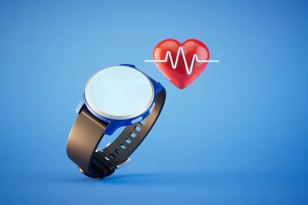 Akıllı Saatlerin Kalp Atış Hızı Takip Ediliyor Boyutlu Hazırlama — Stok fotoğraf
