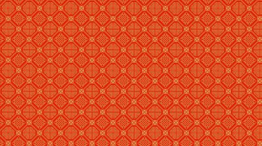 Kırmızı zemin üzerinde sarı çizgiler olan Çin geometrik desen dokusu 