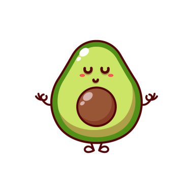 Avokadonun vektör simgesi. Düz dizaynlı Avokado meyvesi. Vektör illüstrasyonu
