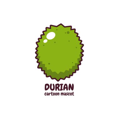 Vintage meyve afiş tasarımı vektör durian karakteri ile.