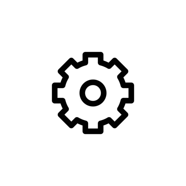 Gear Settings Symbol Auf Weißem Hintergrund — Stockvektor