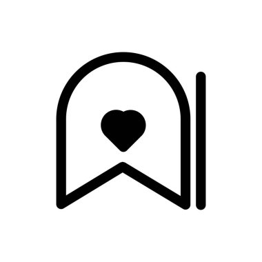 Satır biçiminde birinci sınıf yer imi simgesi veya logosu. Beyaz arka planda yüksek kalite işaret ve sembol var. Bilgi, web tasarımı ve uygulama geliştirme için vektör ana hatlı pictogram.