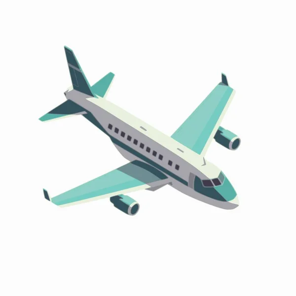 Repülőgép Izometrikus Illusztráció Lapos Izometrikus Kiváló Minőségű Szállítás — Stock Vector