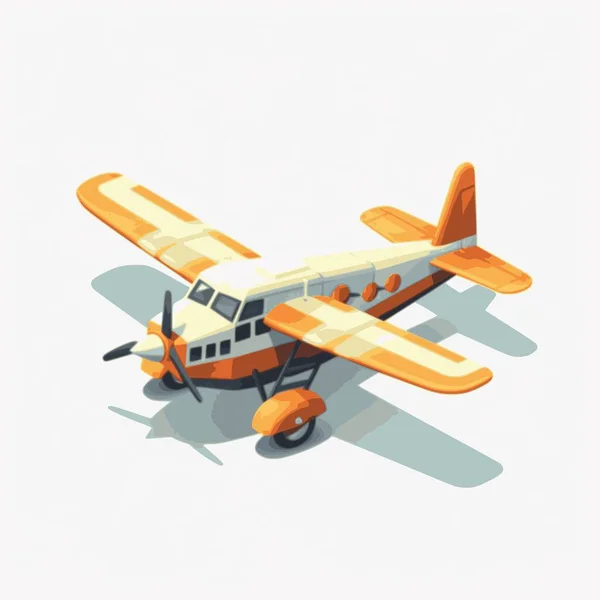 Ilustracja Izometryczna Samolotu Płaski Izometryczny Transport Wysokiej Jakości — Wektor stockowy