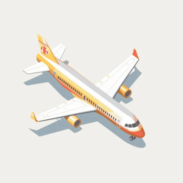 Flugzeug Isometrische Illustration Flache Isometrische Transport Von Hoher Qualität — Stockvektor