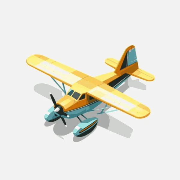 飛行機の3Dアイソメトリックイラスト 平面3D等方高品質輸送 — ストックベクタ