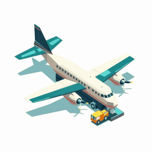 Flugzeug Isometrische Illustration Flache Isometrische Transport Von Hoher Qualität — Stockvektor