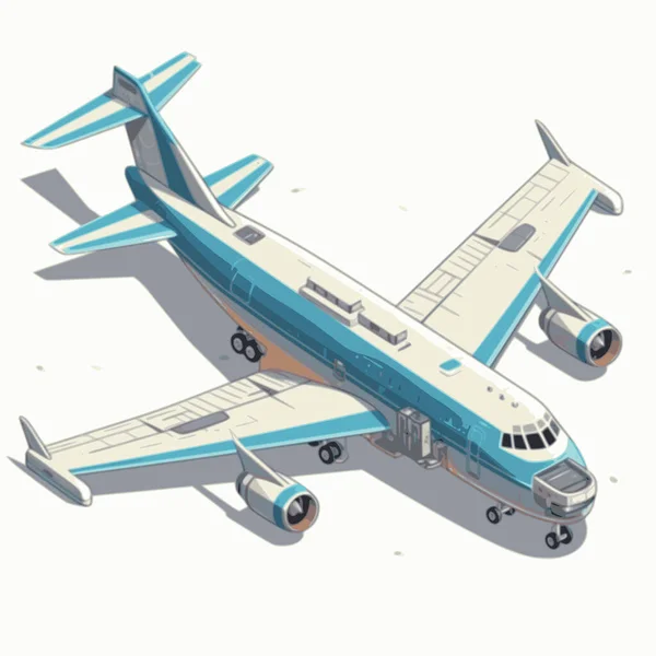 stock vector  Airplane 3d isometric illustration. Flat 3d isometric high quality transport