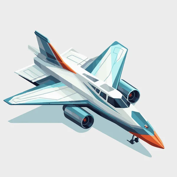 Ilustración Isométrica Del Avión Transporte Plano Isométrico Alta Calidad — Archivo Imágenes Vectoriales